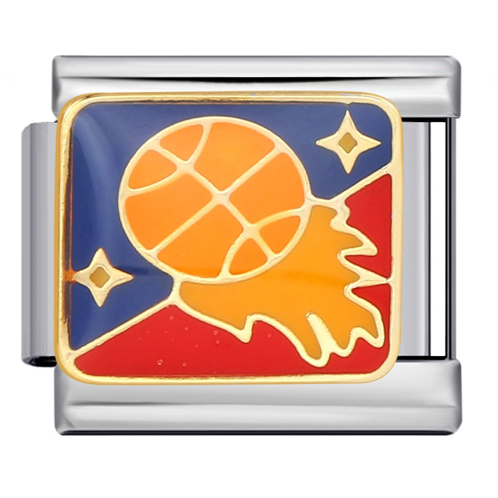 Wholesale Italian Charm Bracelet 9mm DIY Splicing Removable Sports Hobbies Stainless Steel Composable Bracelet