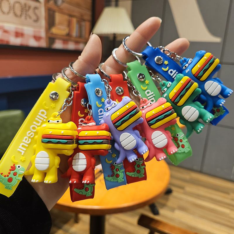 Wholesale Cartoon Dinosaur PVC Soft Keychains Cute Keychain ACC-KC-YiZhuo004