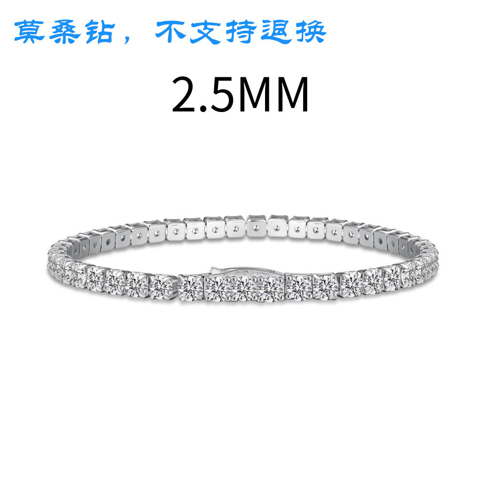 Wholesale Trendy Women S Sterling Silver Zircon Tennis Bracelet Jewelry Accessory For Everyday Wear And Resale