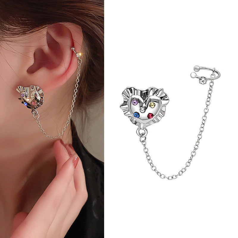 Wholesale  full diamond butterfly snake-shaped earrings