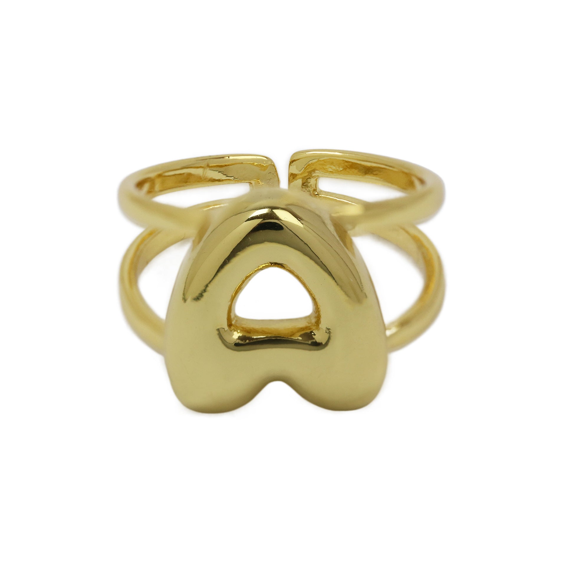 Wholesale  26 A-Z English Letter Open Luxury Women's Rings