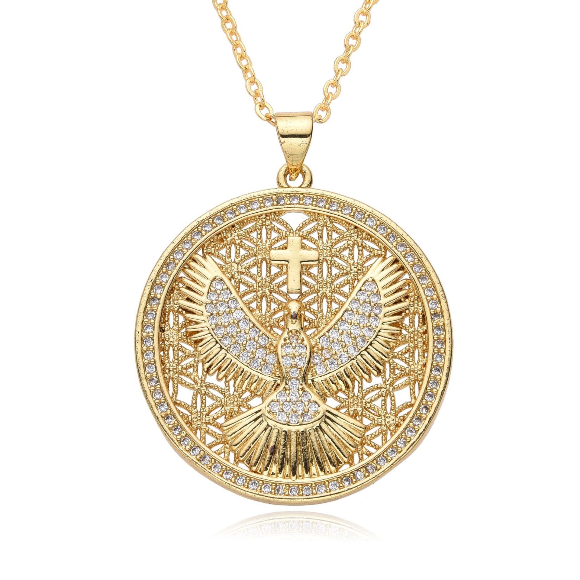 Wholesale copper micro-inlaid color zircon pendant Dragonfly luxury design necklace