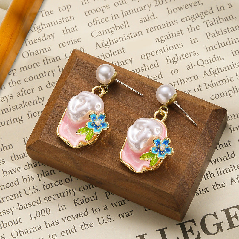 Wholesale Oil Painting Earrings Colorful Earrings