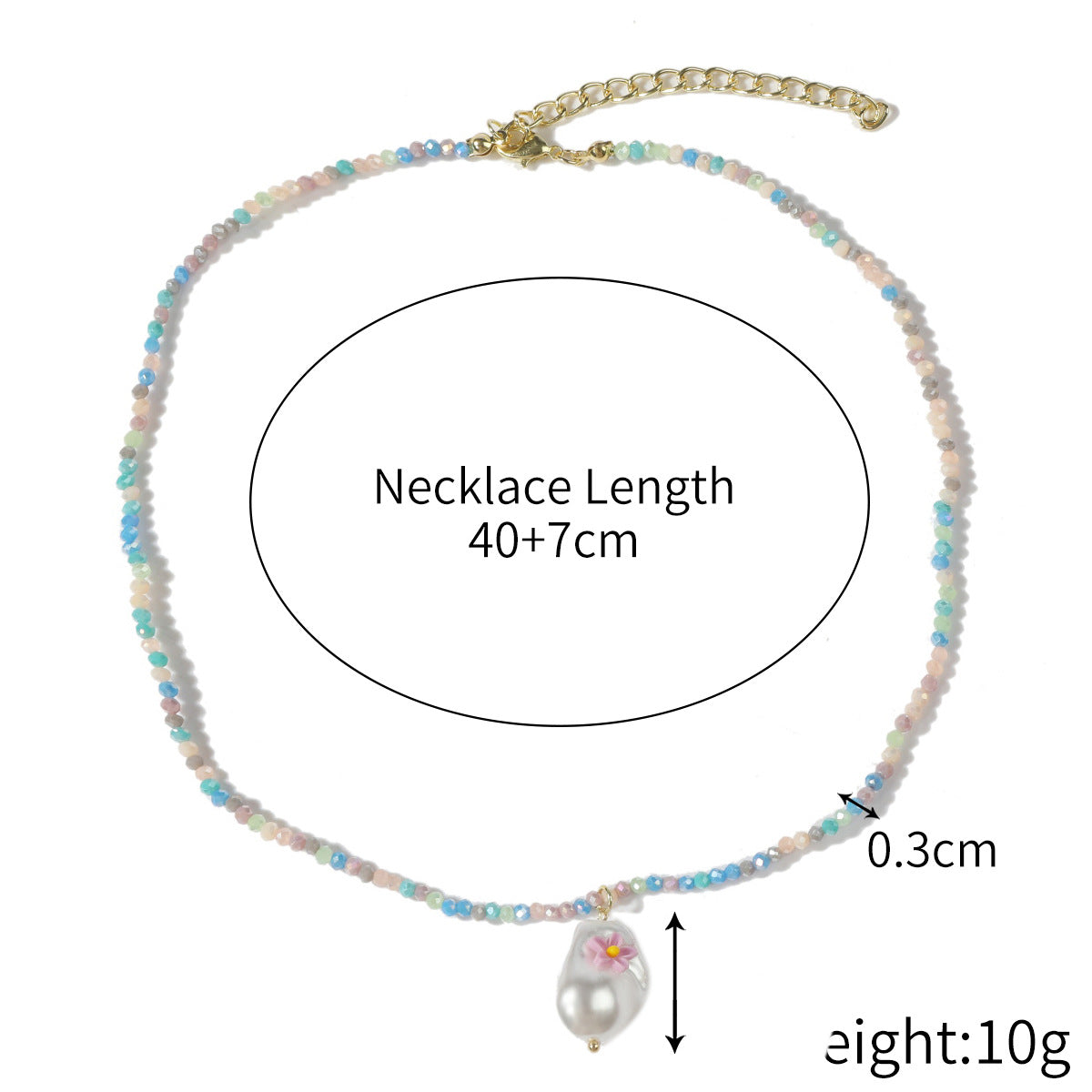 Wholesale Simple Crystal Stainless Steel Necklace ACC-NE-ManYi005