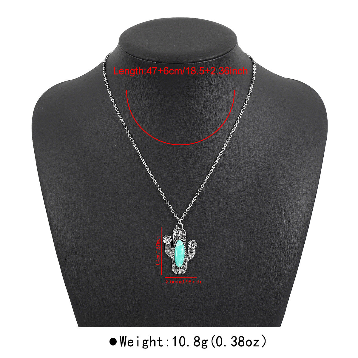 Wholesale  Retro Geometric Alloy Necklace Bohemian Ethnic Turquoise Necklace