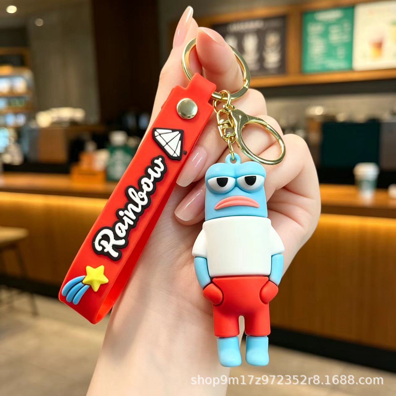 Wholesale SpongeBob Cartoon PVC Keychain - Funny Car Key Accessory or Bag Charm