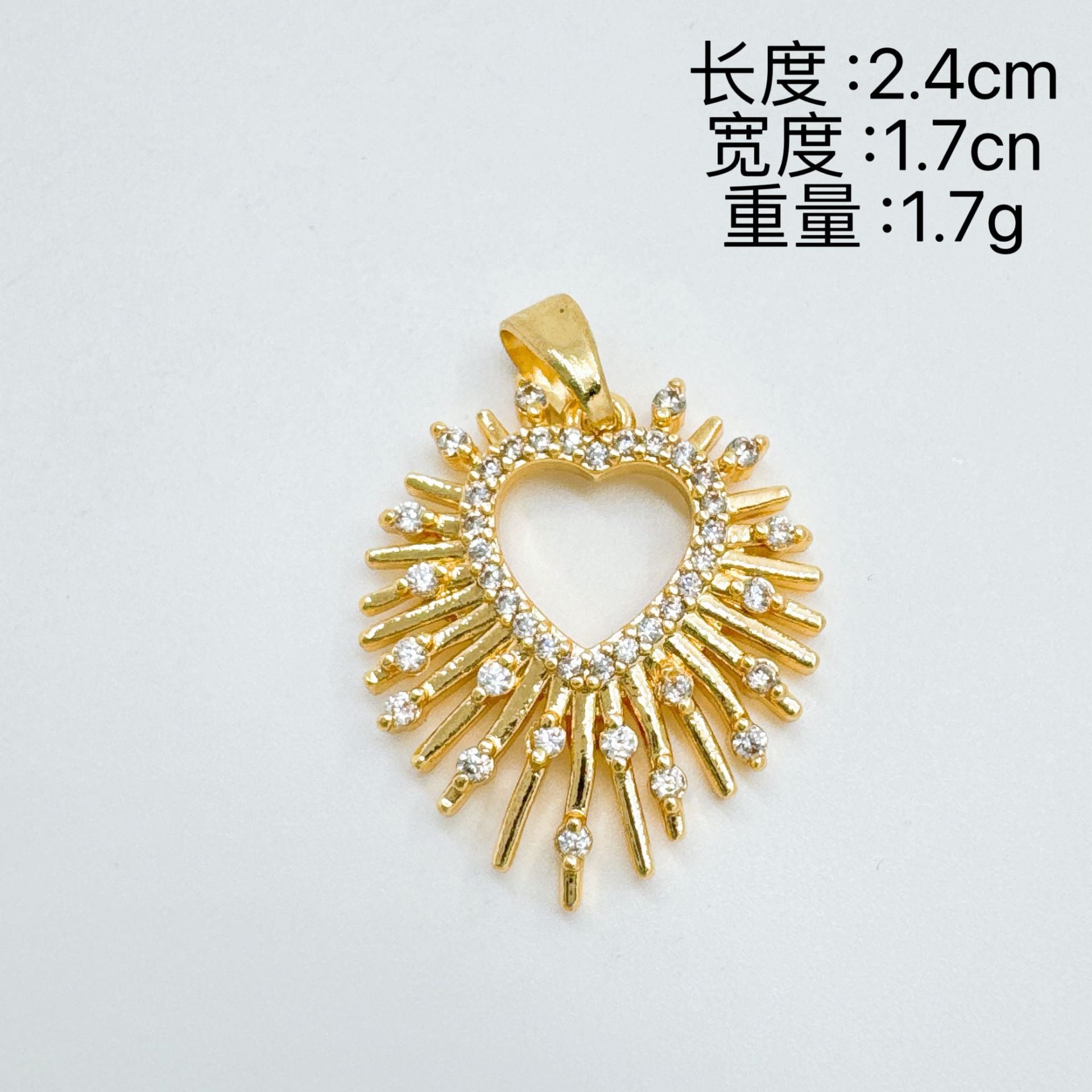 Wholesale Hip-Hop Ins Style Gold Plated Zircon Pendant Necklace for Women Fashion Accessory Boutique Resale