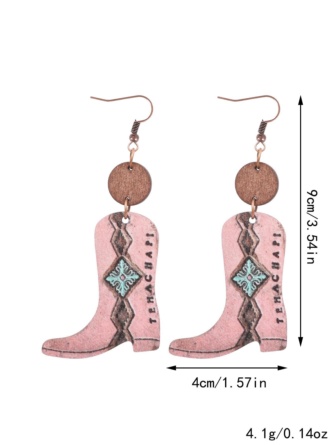 Wholesale Wooden Flower Drop Earrings Vintage Bohemian Ear Jewelry for Women