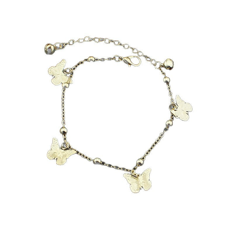 Wholesale Trendy Butterfly Bell Anklet For Women Stylish Gift Jewelry Accessory