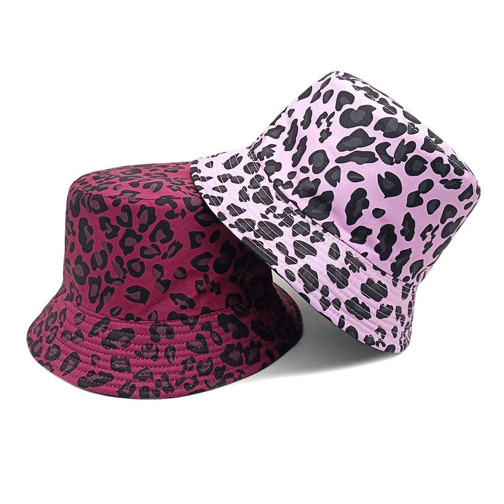 Wholesale Leopard print double-sided bucket hat