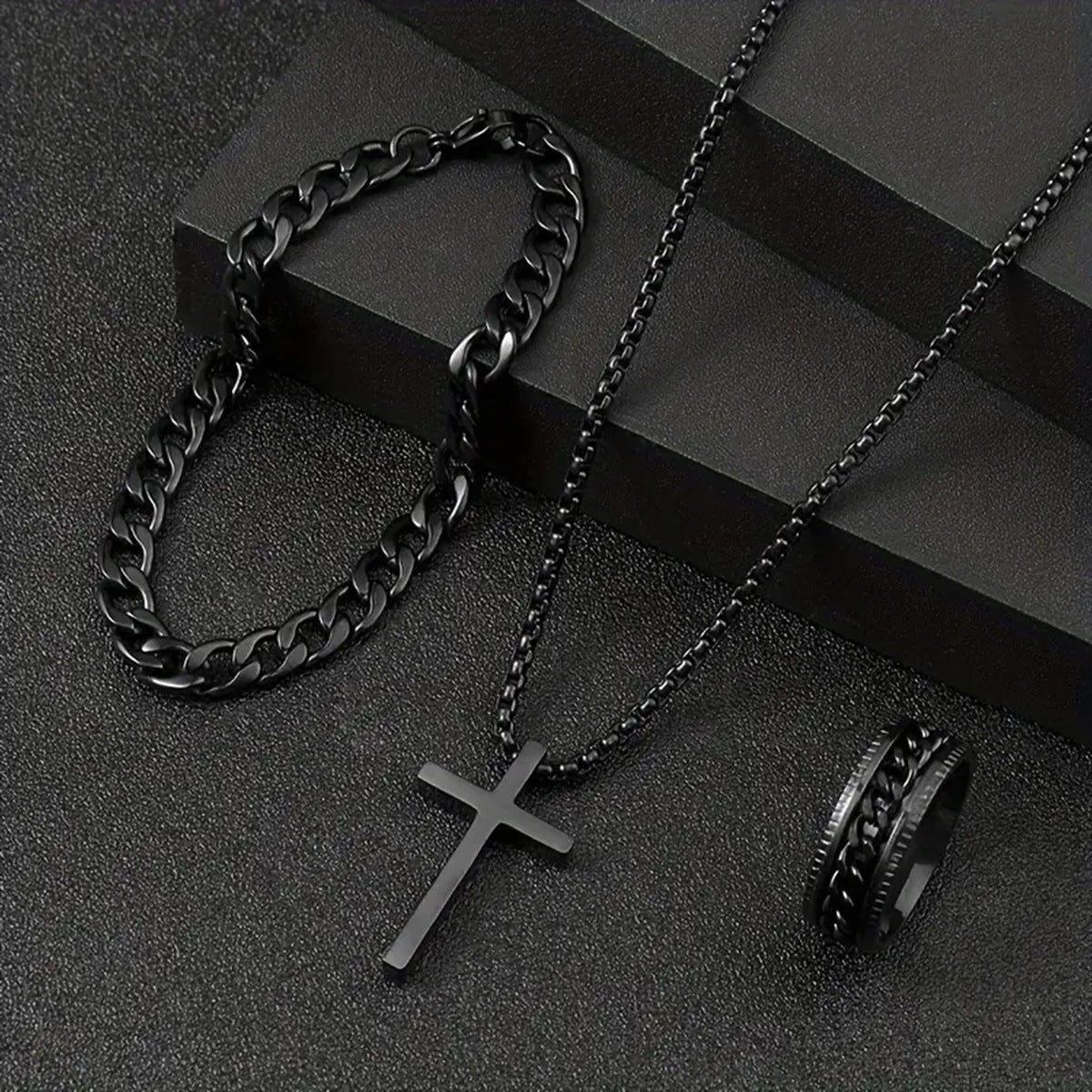 Wholesale Cross Pendant Bracelet Ring Set ACC-NE-ErJJ002