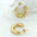 Wholesale stainless steel  C- shaped 14K earrings