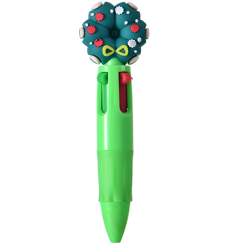 Wholesale Cute cartoon Christmas four-color ballpoint pen