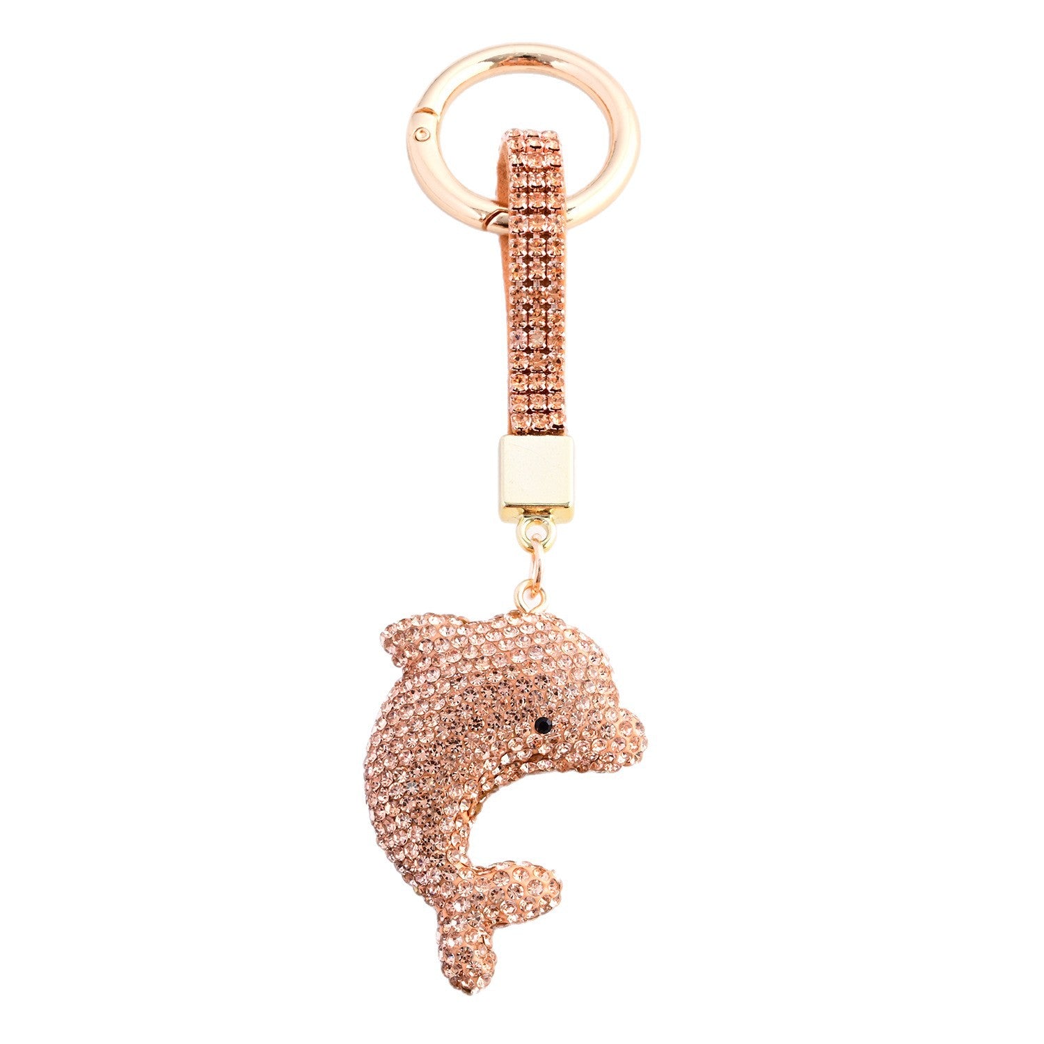 Wholesale Full Diamond Clay Cartoon Dolphin Keychain Pendant Car Pendant