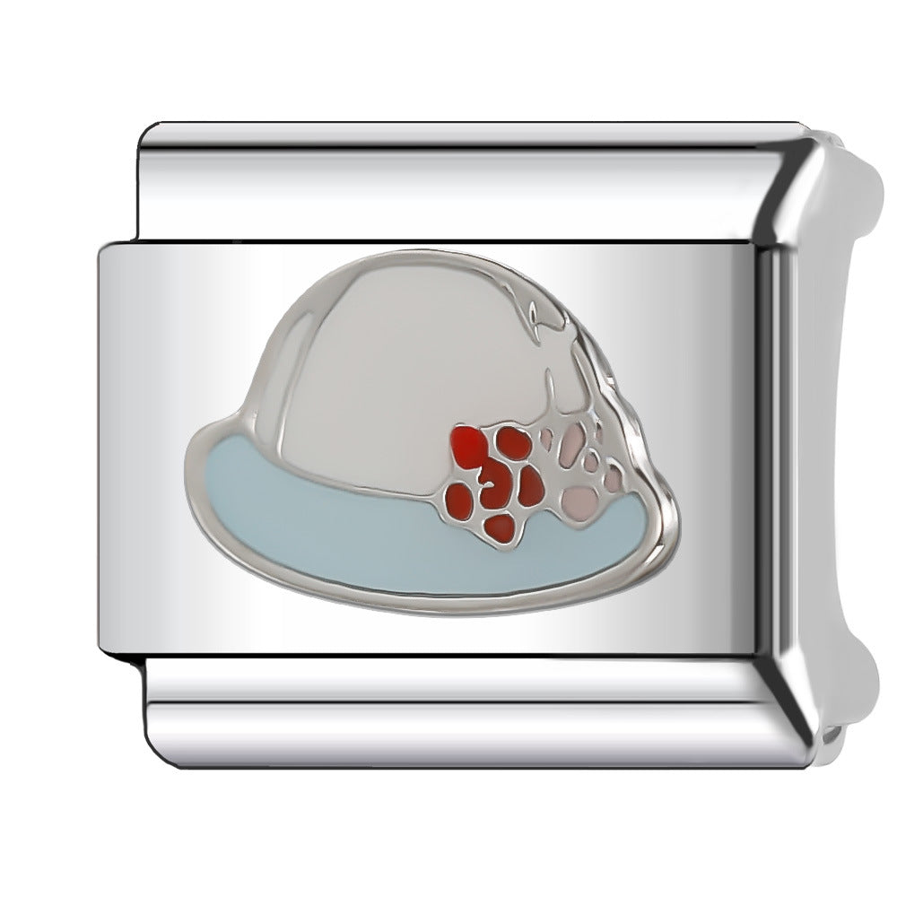 Wholesale Italian Charm Bracelet 9mm DIY Splicing Creative Pattern Stainless Steel Composable Bracelet