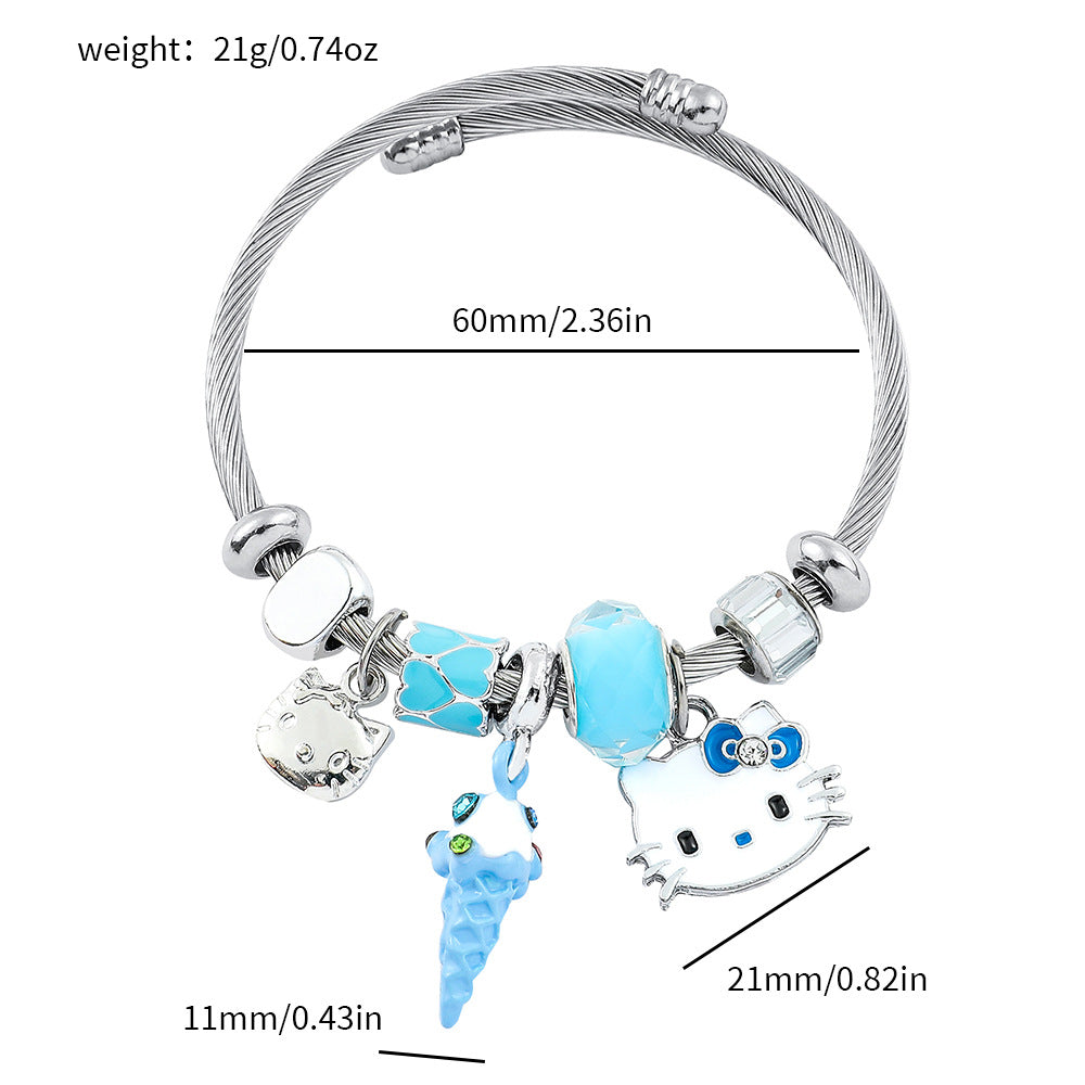 Wholesale Cartoon Cute Beaded Open Bracelets ACCVIP-BT-Zhuox001