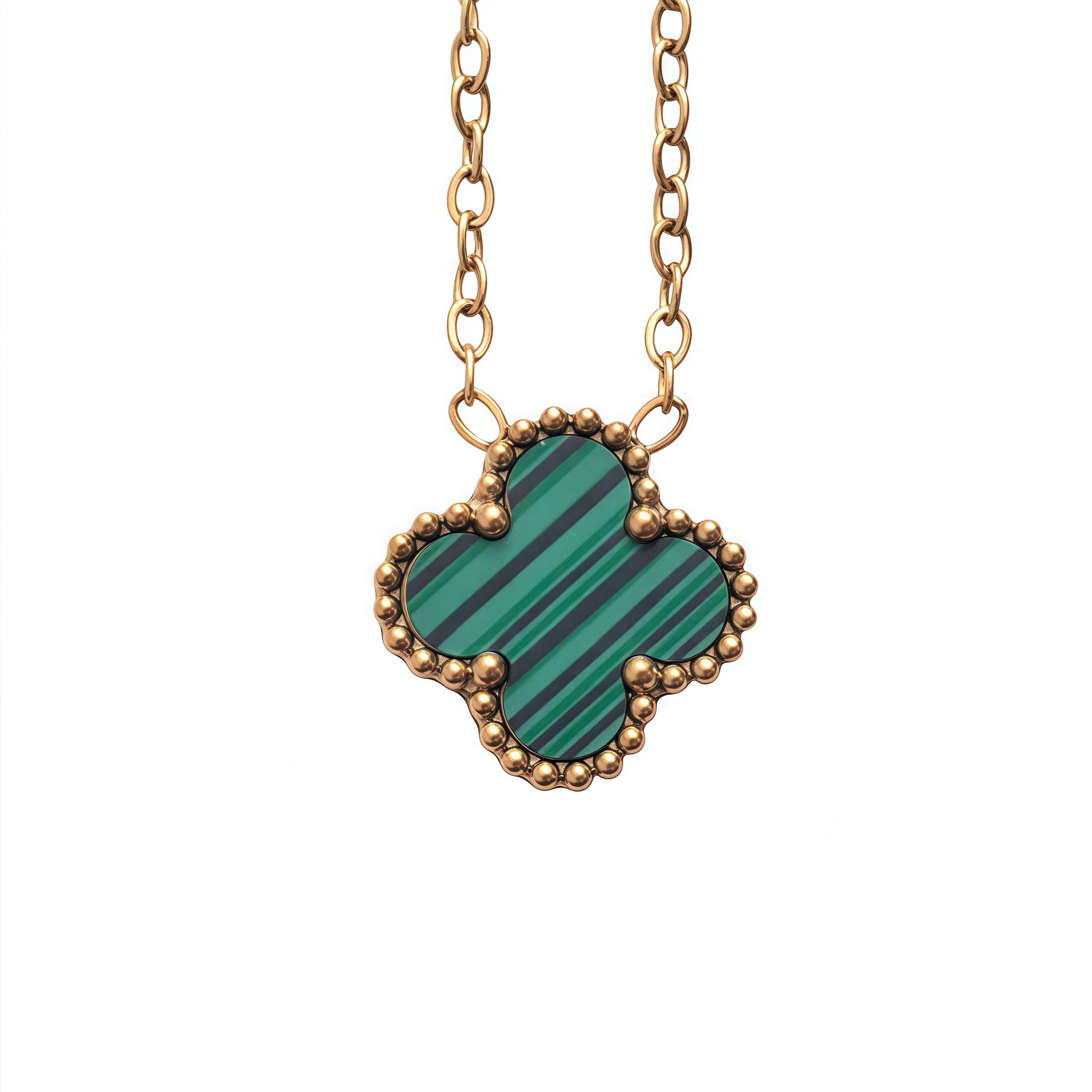 Wholesale Four-Leaf Clover Stainless Steel Necklace Trendy Jewelry Accessory for Boutique Resale ACCVIP
