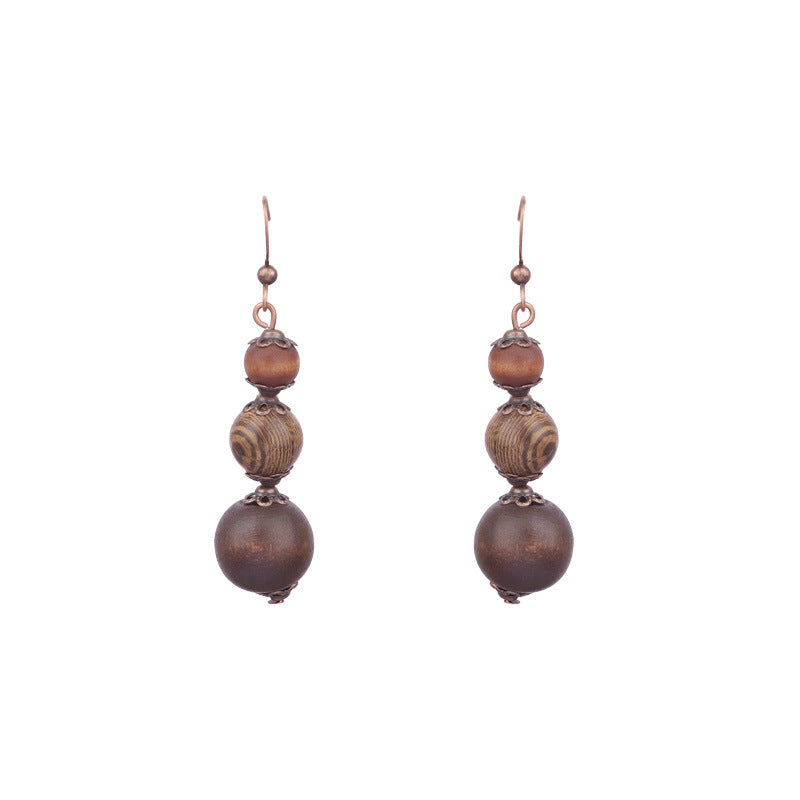 Wholesale Retro Ethnic Tassel Earrings Alloy Electroplated Geometric Round,  Women' s Fashion Accessory for Boutique Resale