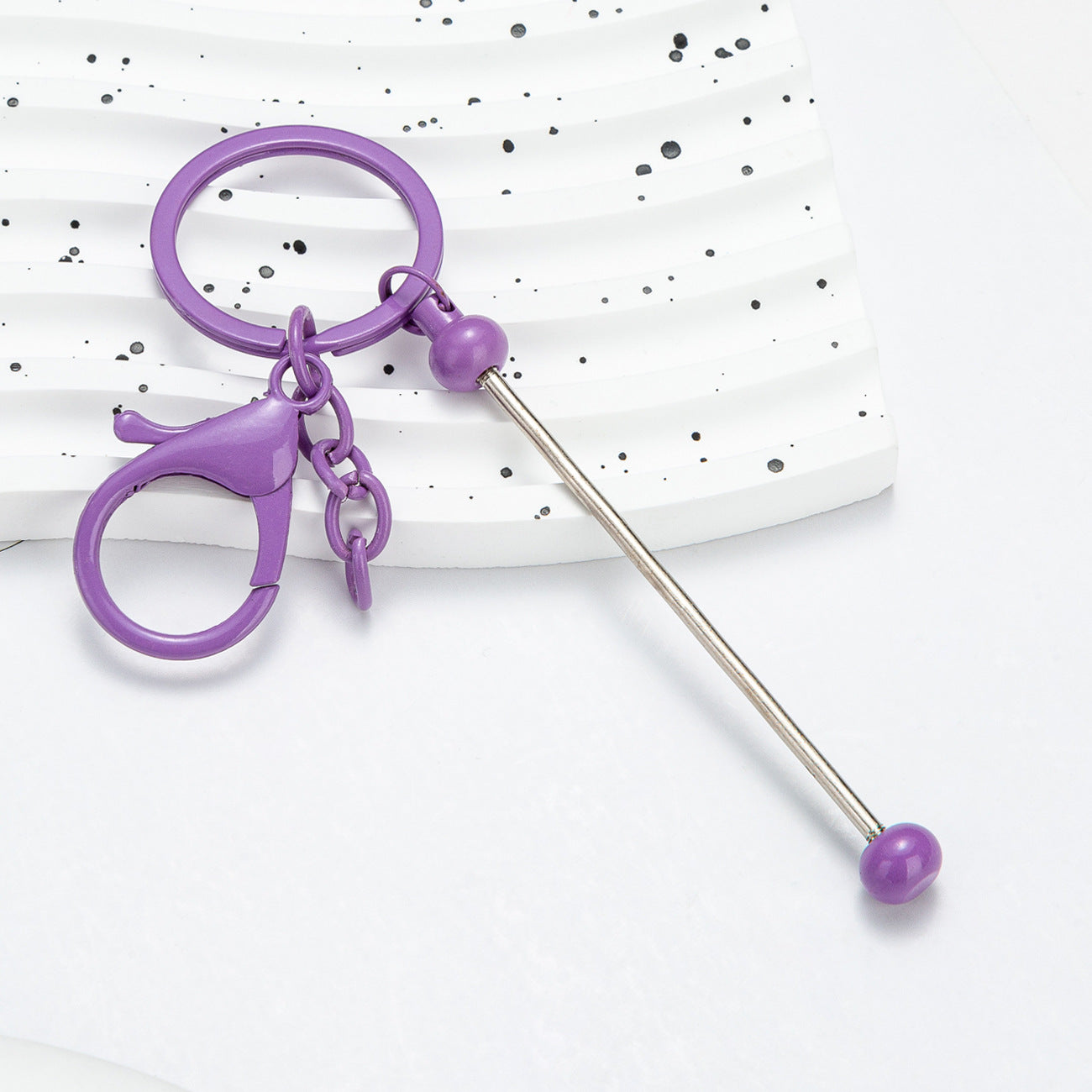 Wholesale Beadable Keychains Colorful DIY Beaded Keychains ACC-KC-HuaH008