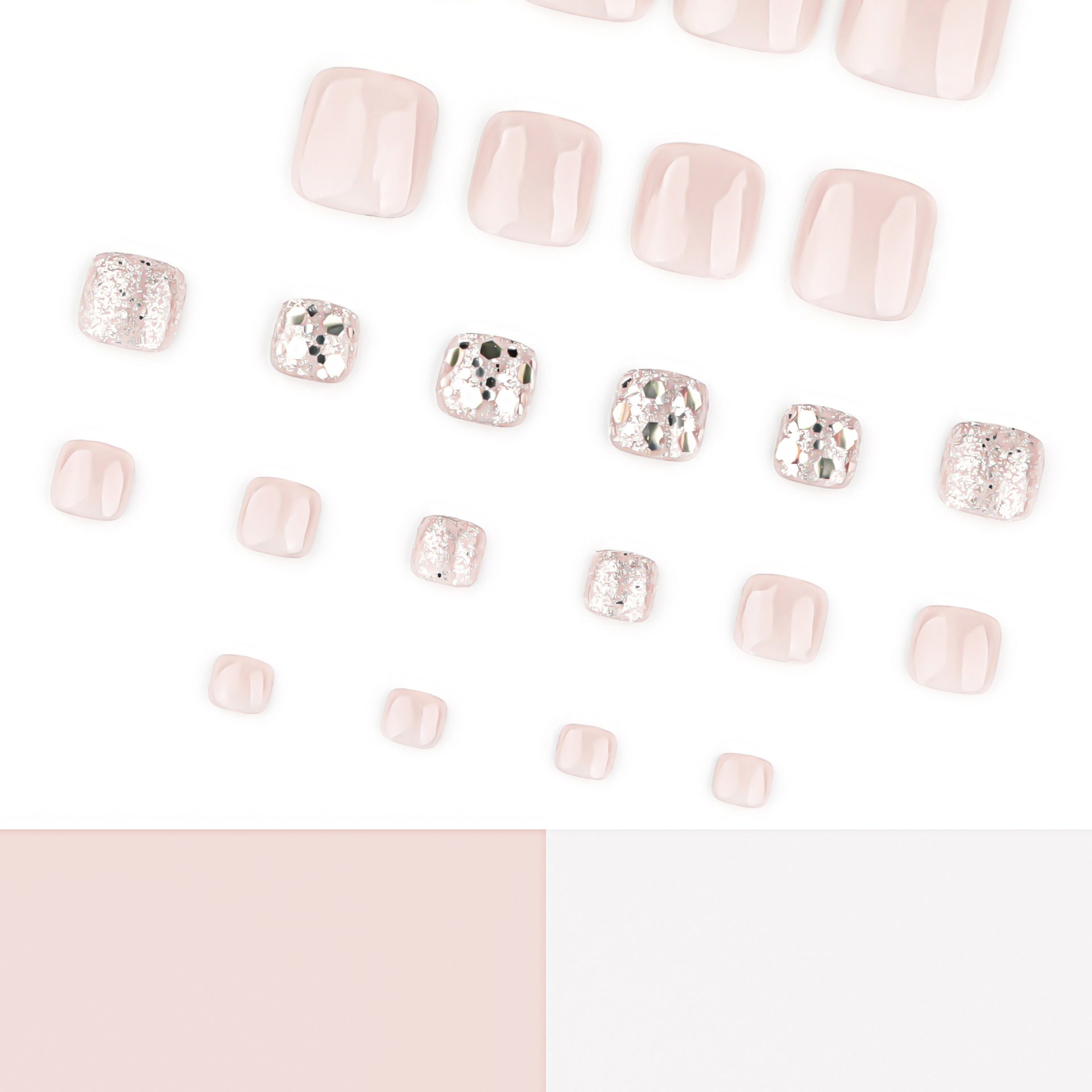 Wholesale 24 Pieces/box Pink Flowers Nails Kits Nail Stickers