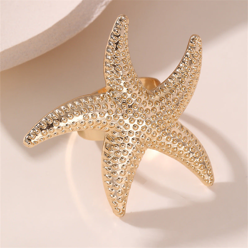 Wholesale exaggerated metal ocean style ring