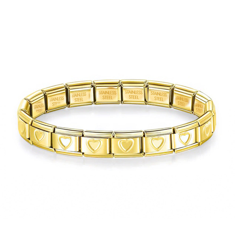 Wholesale Italian Modular Color Stainless Steel Elastic Bracelet