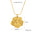 Wholesale Titanium steel  jewelry plated 18K gold fire sunflower love pendant necklace