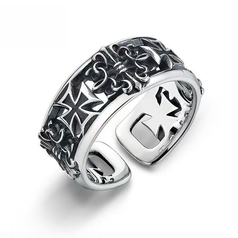 Wholesale Copper Electroplated Punk Style Ring,  Retro Hip-Hop Open Finger Jewelry for Everyday Wear