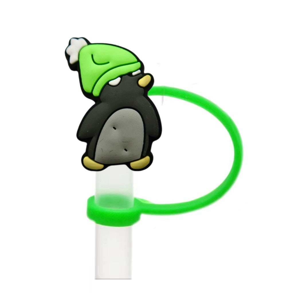 Wholesale 10pcs Christmas theme ideas 8/ 10mm Straw Cover Straw Tube Cap