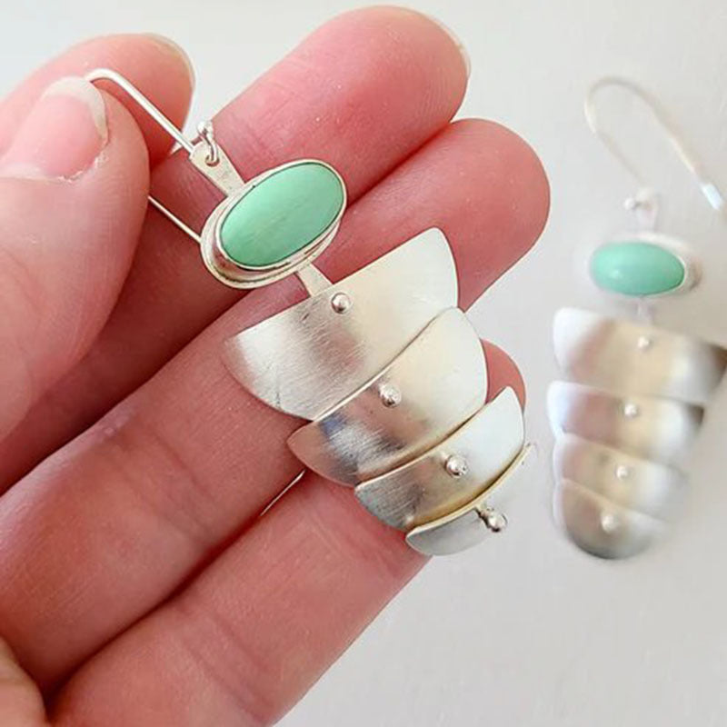 Wholesale Creative  geometric multi-layer metal personalized earrings