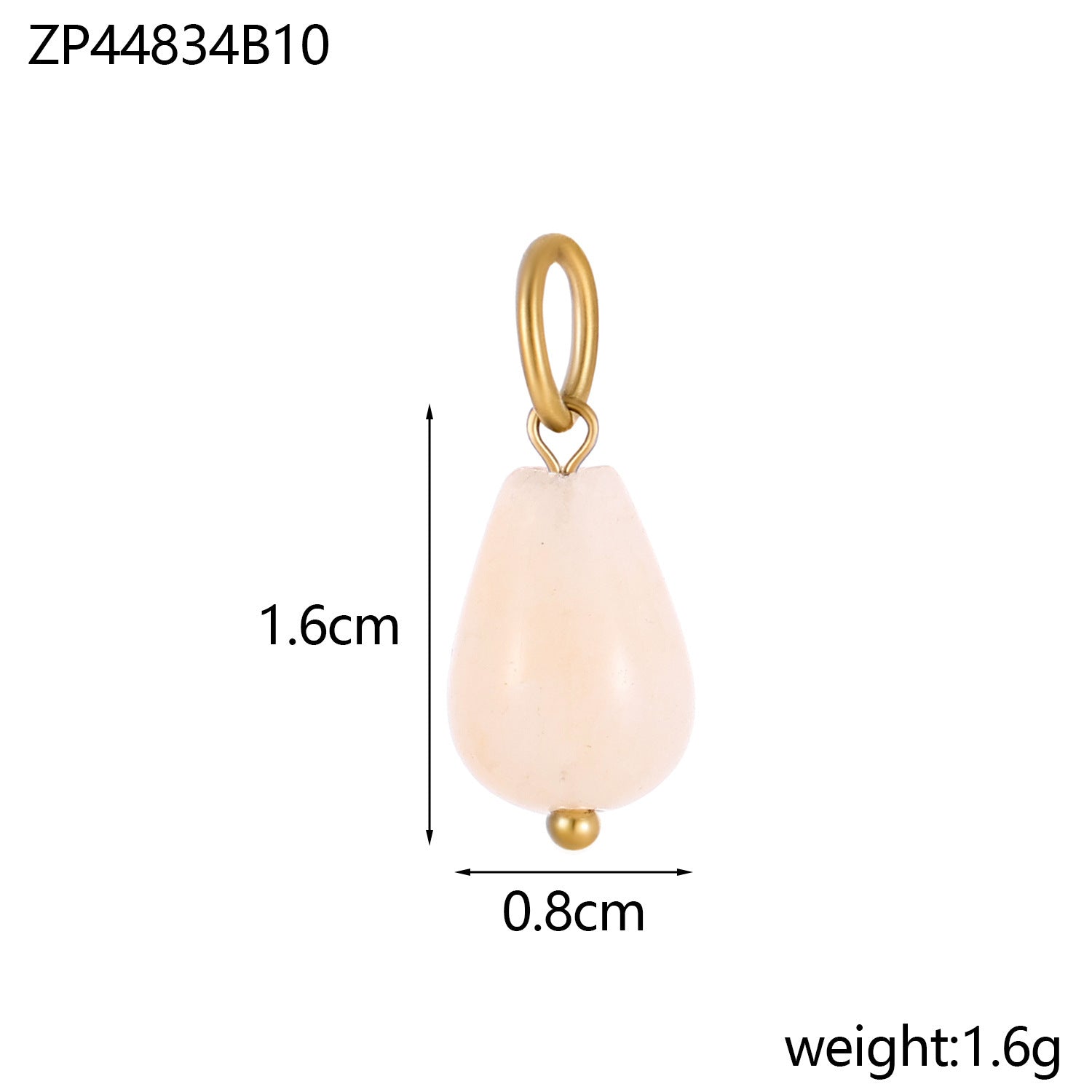 Wholesale DIY 12-color natural stone hanging ring chain pendant