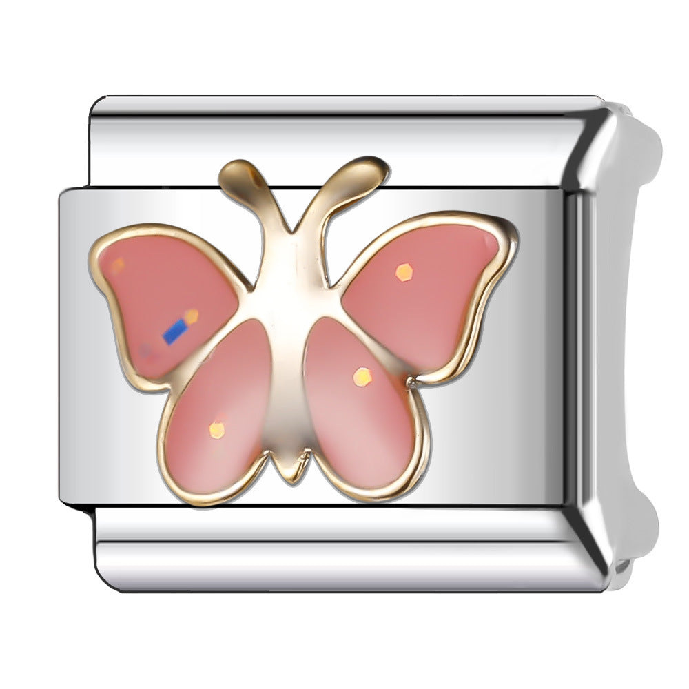 Wholesale Italian Charm Bracelet 9mm DIY Splicing Ocean Series Animal Stainless Steel Composable Bracelet