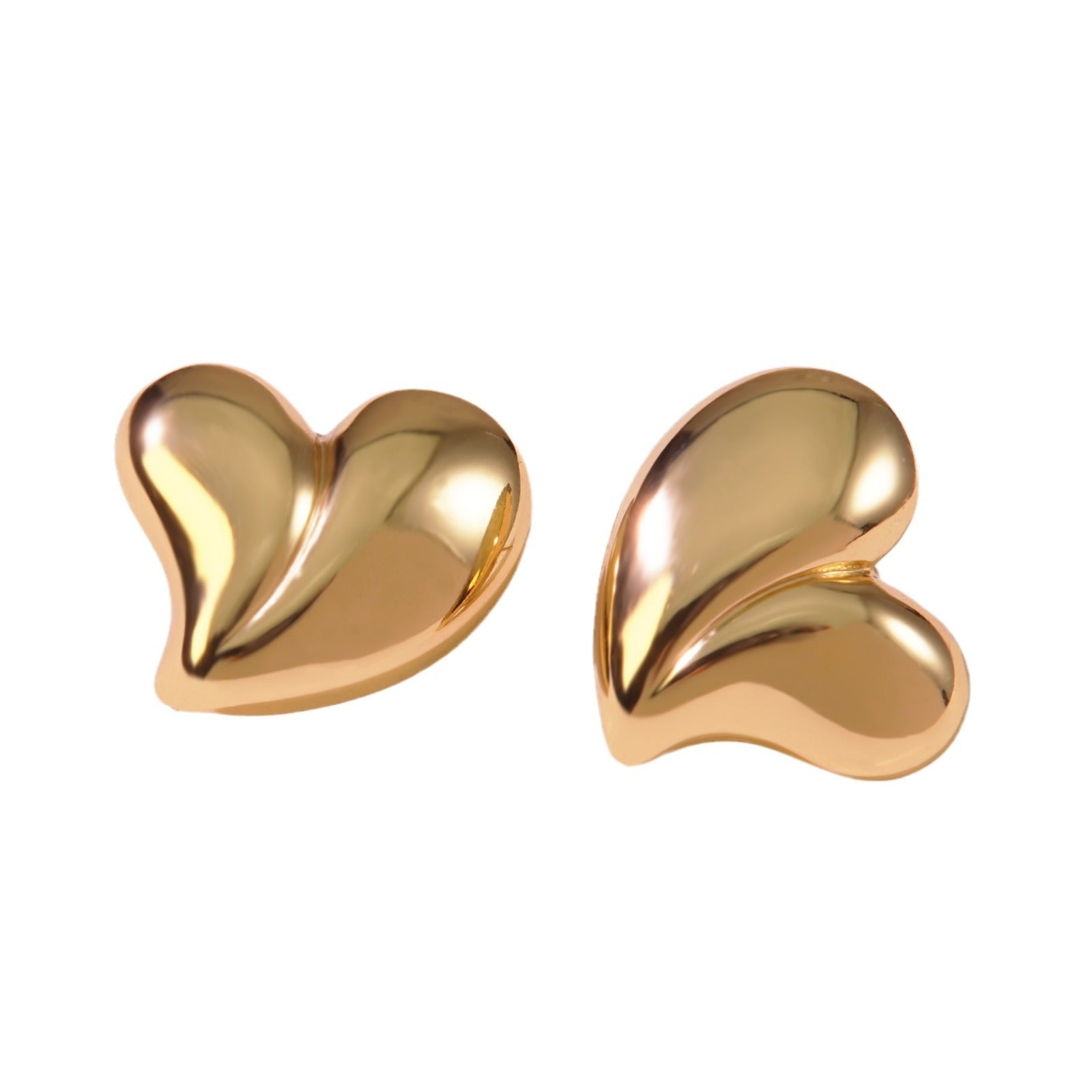 Wholesale  retro sweet cool stainless steel peach heart earrings