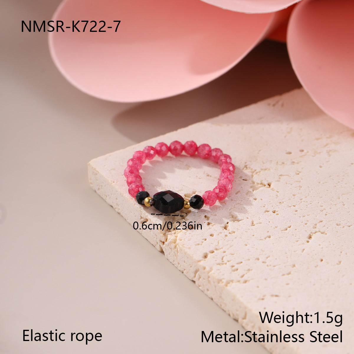 Wholesale Stainless steel beaded ring