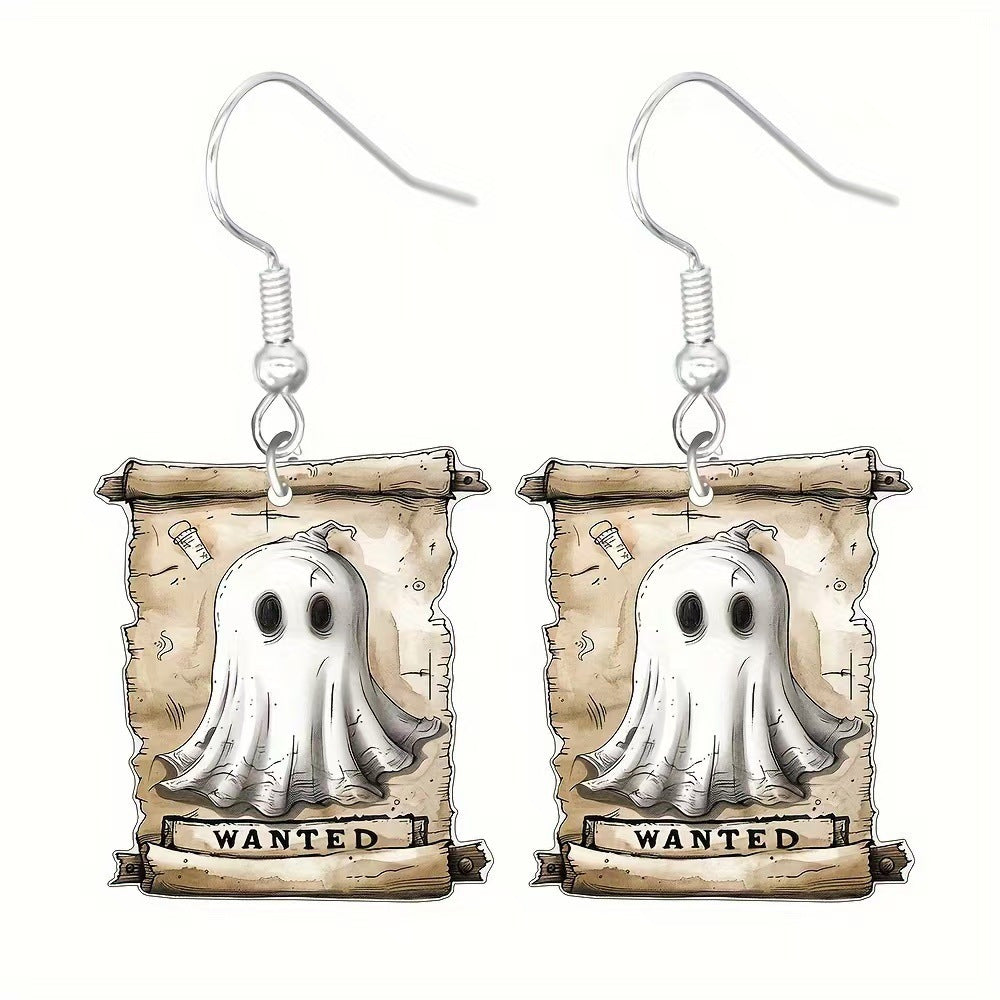 Wholesale  themed skull acrylic earrings