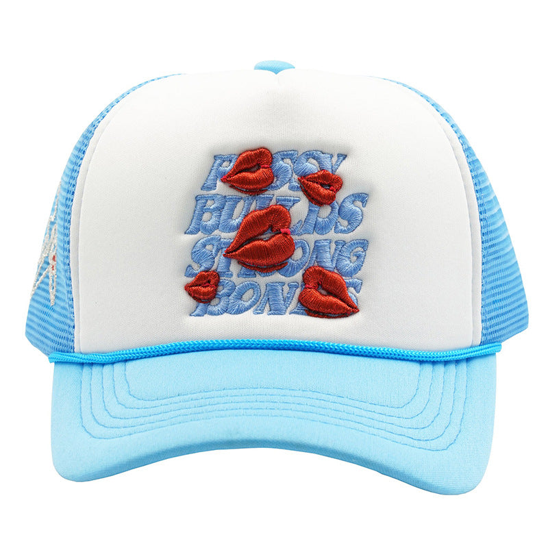 Wholesale Lips Hat Mesh Cap Letters Embroidery Baseball Cap ACC-HT-JiangSheng001