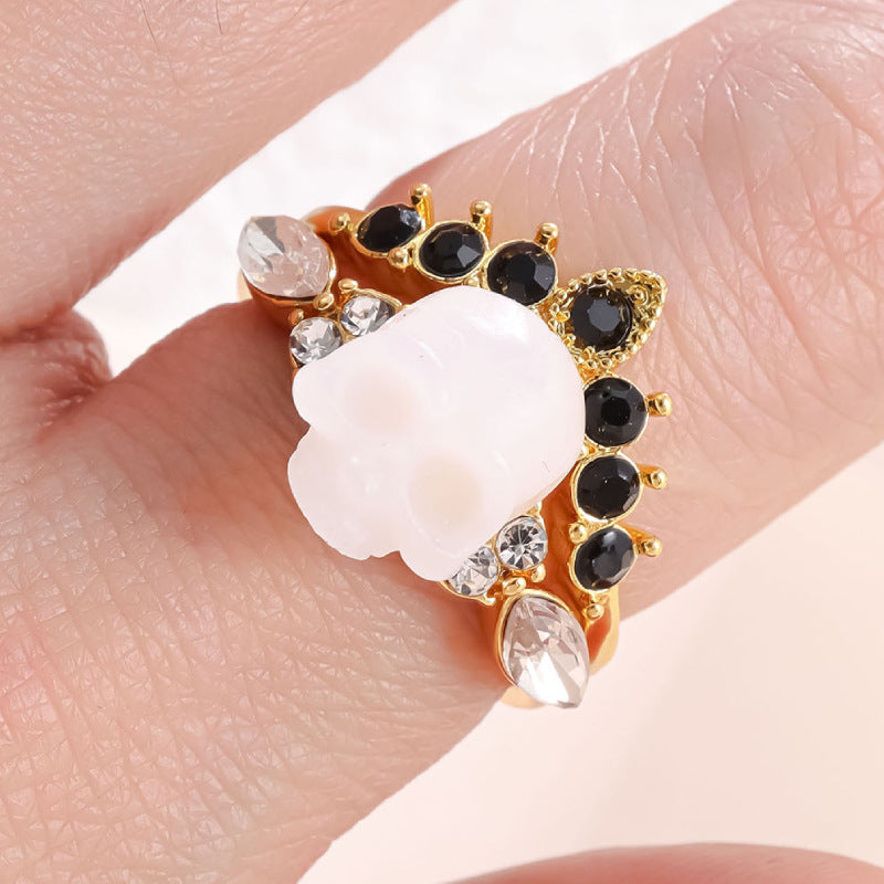 Wholesale Crown Skull Ring Adjustable Rings ACC-RS-LR001