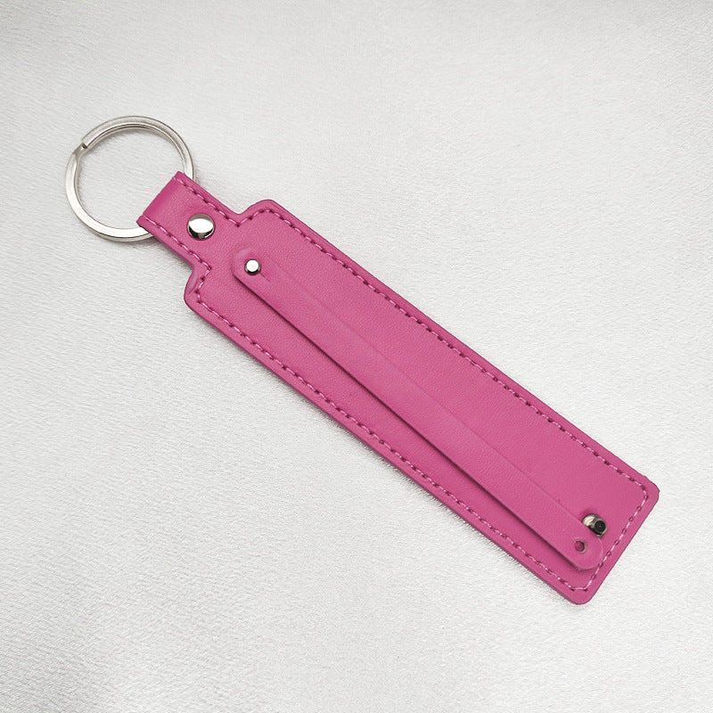 Wholesale Leather 8mm  Alloy Pendant DIY  Keychains