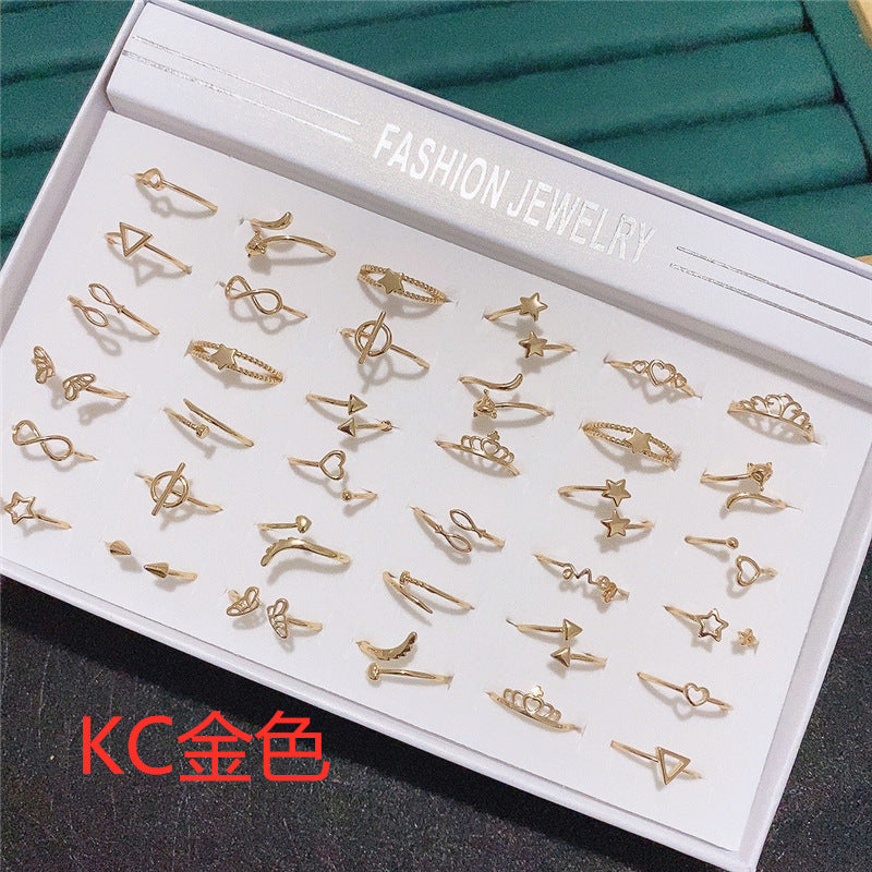 Wholesale 5pcs Silver Plated Non-fading Open Glossy Ring Animal Fox Ring Adjustable Rings ACC-RS-YunXi004