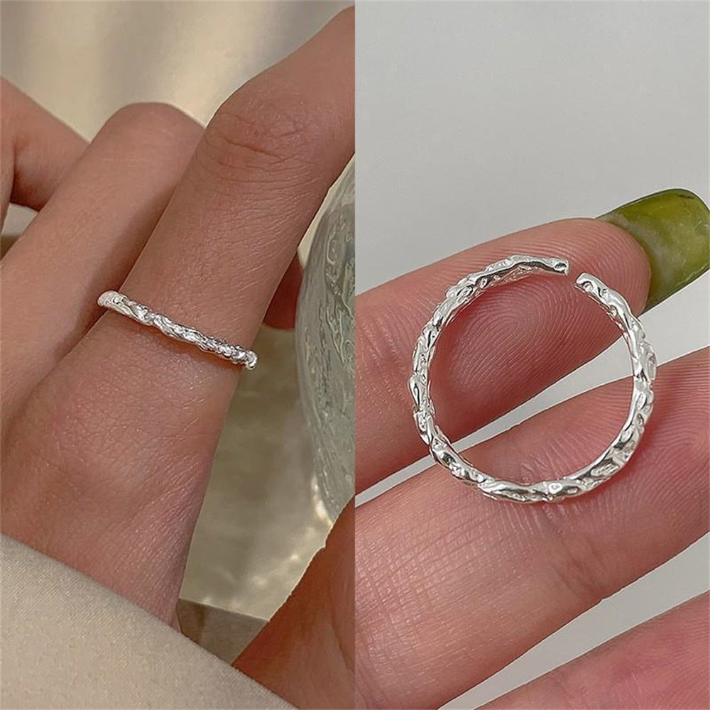 Wholesale Plain Irregular 925 Sterling Silver Ring ACC-RS-Yues009