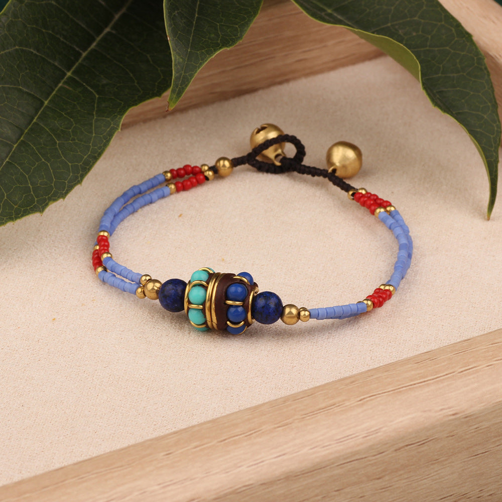 Wholesale Ethnic Retro Tibetan Hand-woven Turquoise Bracelet