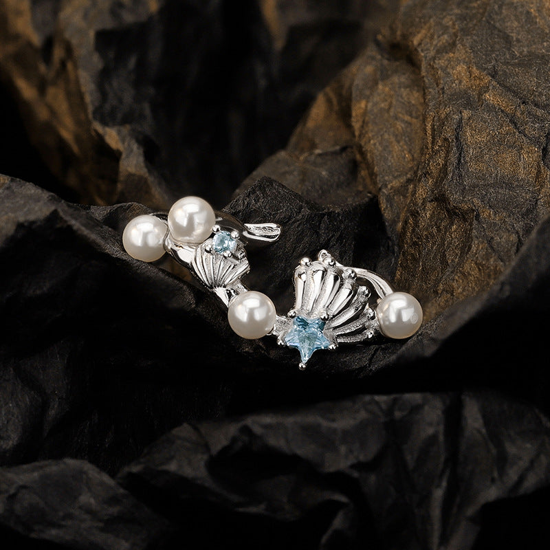 Wholesale Sterling Silver Diamond Shell Ring