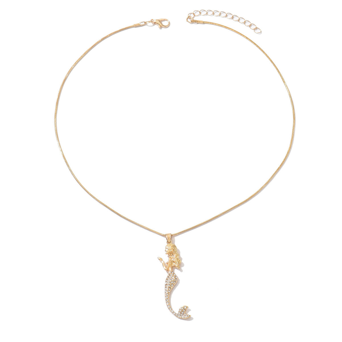 Wholesale Alloy Mermaid Pendant Necklace - Trendy Seaside Jewelry Accessory for Women