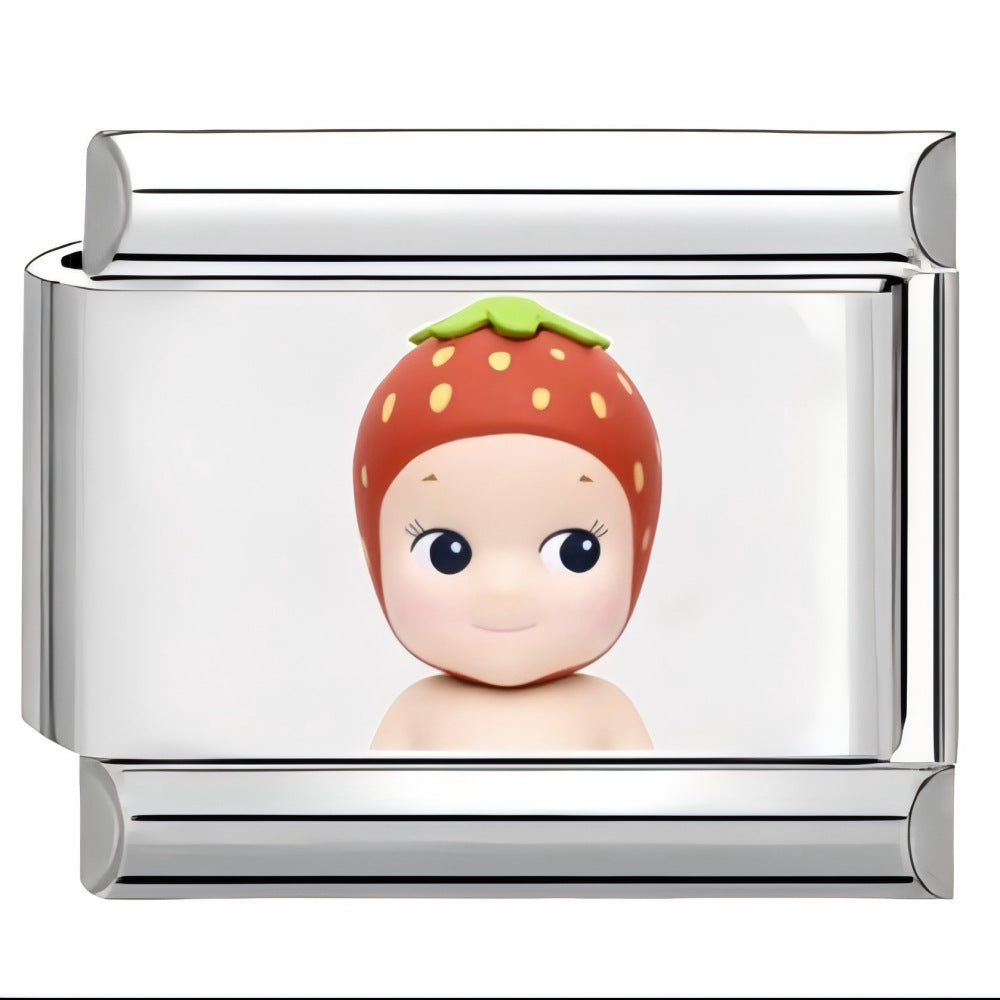 Wholesale 10pcs Italian Charm Bracelet 9mm DIY Splicing Cartoon Cute Sunshine Angel Stainless Steel Composable Bracelet