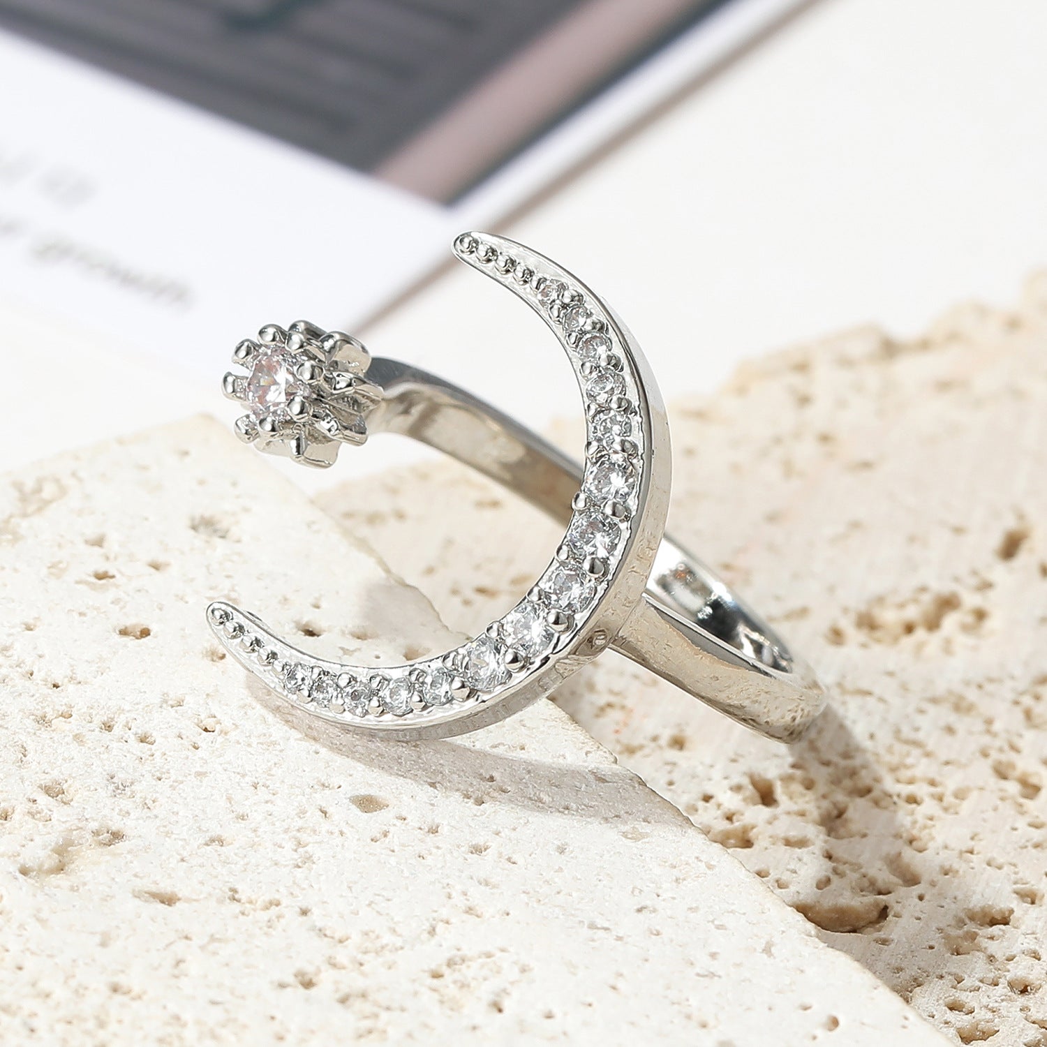 Wholesale Star Moon Ring Women's Index Finger Distinctive Fashion Fine Ring