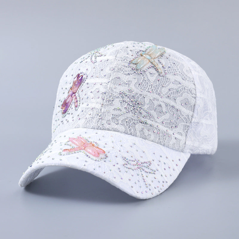 Wholesale lace butterfly dragonfly decorative baseball cap