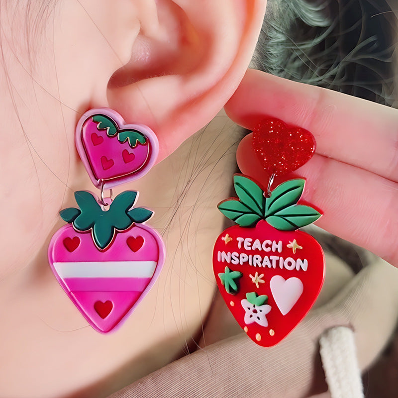 Wholesale Acrylic Teacher' s Day Pencil Earrings