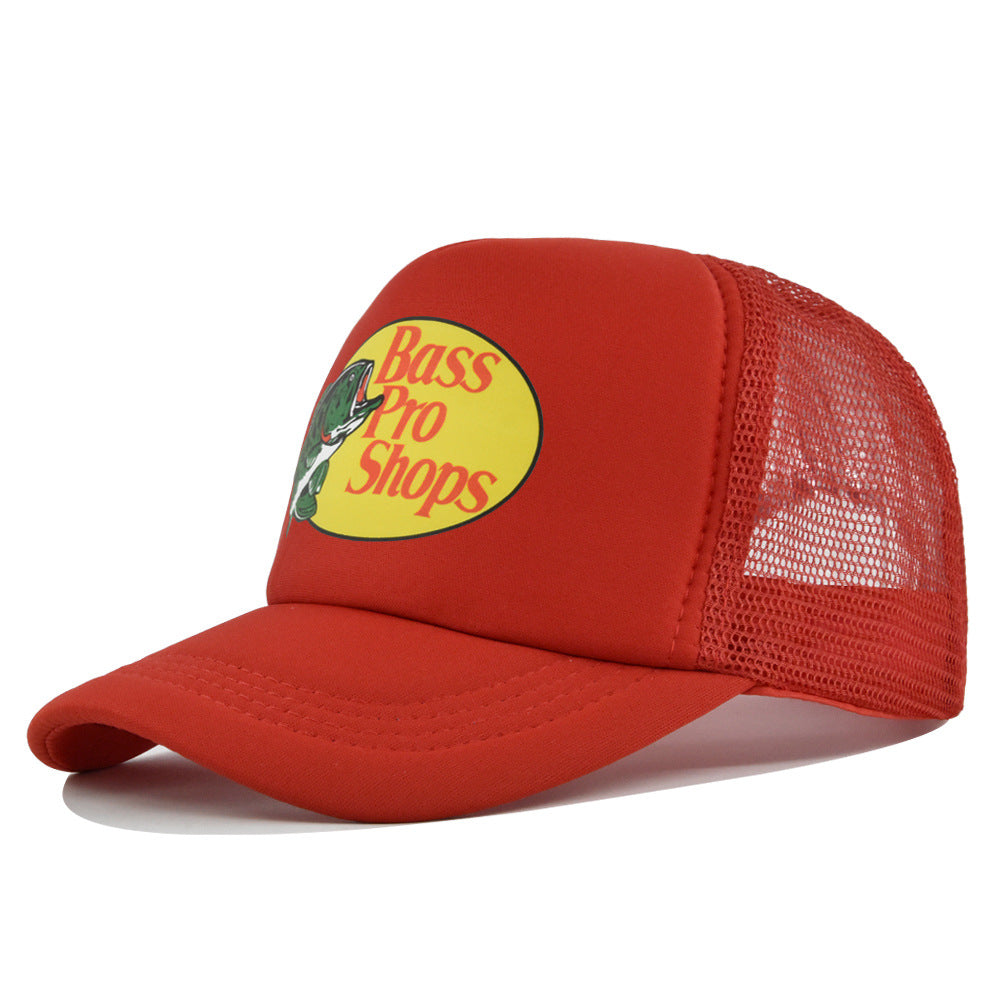 Wholesale Printed fish silk screen cap summer net Hat