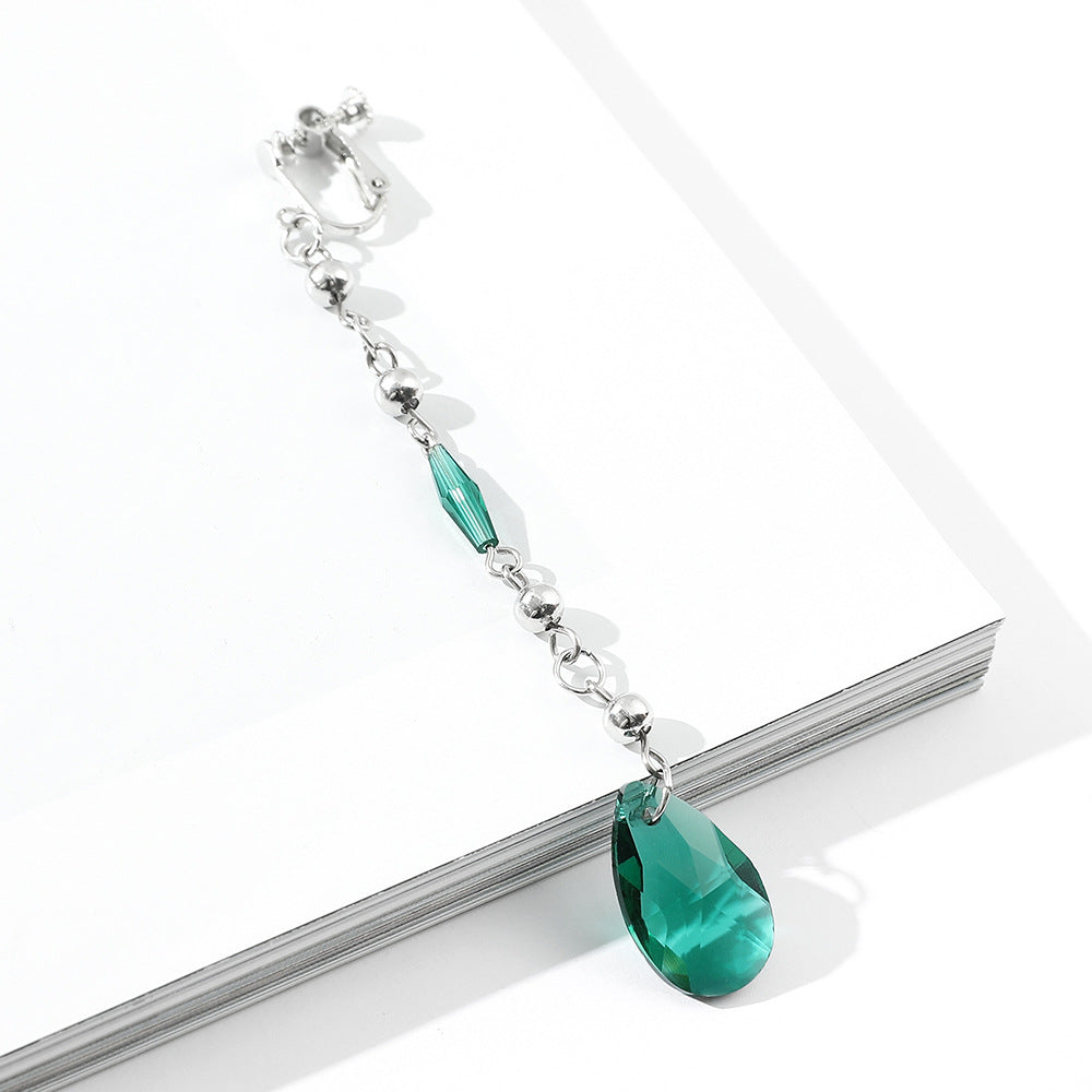 Wholesale  green crystal earrings  fashion temperament Jewelry earrings