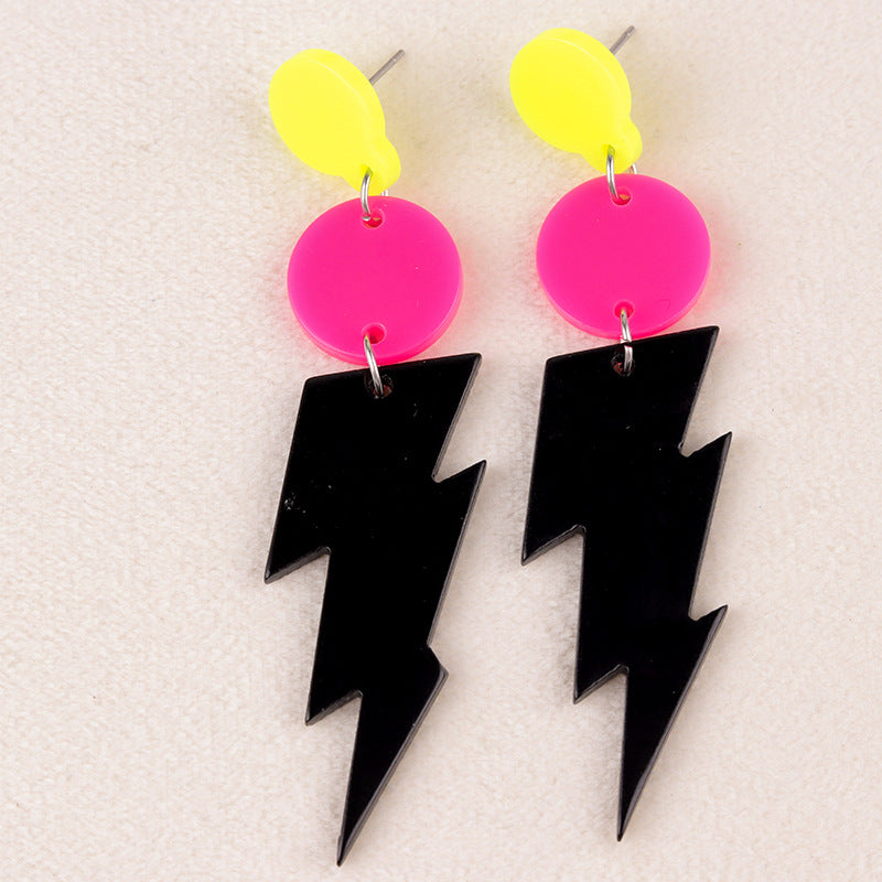 Wholesale  contrast color personality acrylic earrings